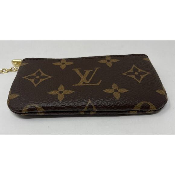NEW LOUIS VUITTON Key Pouch Cles Monogram Coin Card Wallet - Picture 7 of 12